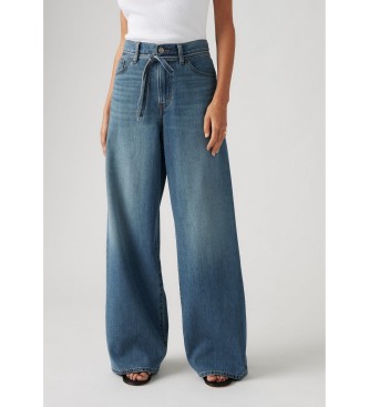 Levi's para mujer. A8701-0009 Jeans XL Straight Linen+ Denim azul (25/35), Casual, Algodón