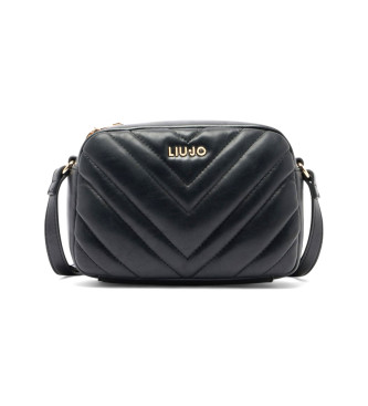 Liu Jo para mujer. AF5187-E0426 Bandolera pequeña guateada negro (OSFA), Casual, Fiesta, Poliéster