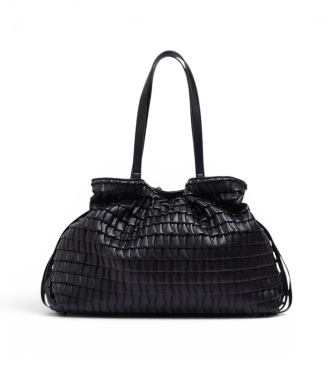 Liu Jo Für Damen. AF6098-E1169 Große Tasche Riccy Geprägt Schwarz (Osfa), Lässig, Polyester