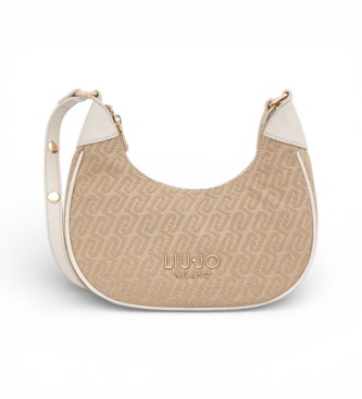 Liu Jo para mujer. AA6072 T378A Bolso media luna beige (OSFA), Casual, Poliéster