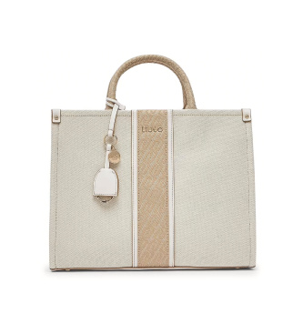 Liu Jo för kvinnor. AA6206-T388A Beige shopperväska (OSFA), Casual, Polyuretan