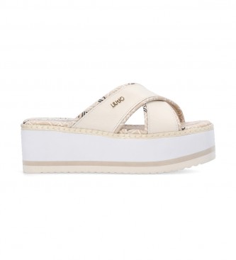 Liu Jo para mujer. SA3103PX298S1858 Sandalias Aba 21 Beige (41), Piel, 3 a 5cm, Ninguno, Casual, Liu Jo outlet 2024.