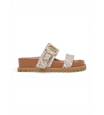 Liu Jo para mujer. SA6109TX439S4054 Sandalias Livia 02 marrón (36), Plano, Ninguno, Casual