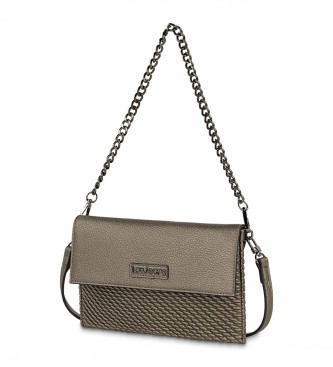 Lois Jeans para mujer. 311766-03 Bolso Bandolera Mujer LOIS asas intercambiables 311766 color plata oscuro (OSFA), Casual, Sintético, Imitac