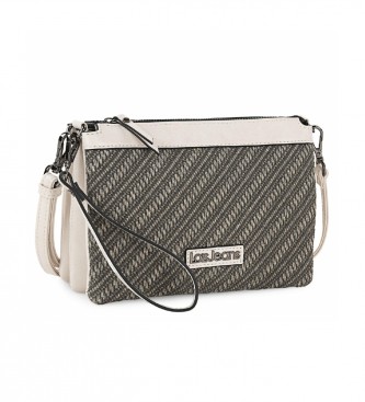 Lois Jeans para mujer. 313315-01 Bolso baodolera triple casual 313315 negro -23x17x6cm- (OSFA), Algodón, Sintético, Poliuretano, Lois Jeans
