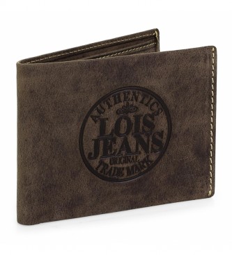 Lois Jeans para hombre. 12301-02 Cartera de piel 12301 marrón -11,5x9cm- (OSFA), Casual, Lois Jeans outlet 2024.