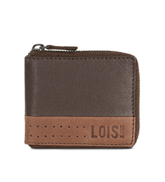 Lois Jeans para hombre. 205409-02 Cartera cierre con cremallera 205409 marrón (OSFA), Casual, Piel, Lois Jeans outlet 2024.