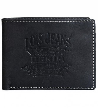 Lois Jeans para hombre. 201711-01 Cartera Monedero De Piel 201711 Negro -11X8,5 Cm- (OSFA), Casual, Lois Jeans outlet 2024.