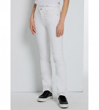 Lois Jeans para mujer. 201042342 Pantalon Caja Baja - Straight blanco (30), Casual, Algodón