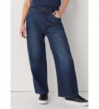 Lois Jeans para mujer. 207422231 Jeans Caja Alta - Straight Wide Crop marino (29), Casual, Algodón, Denim