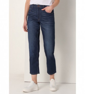 Lois Jeans para mujer. 201142231 Jeans - Tiro largo Daddy Fit marino oscuro (28), Casual, Algodón, Denim