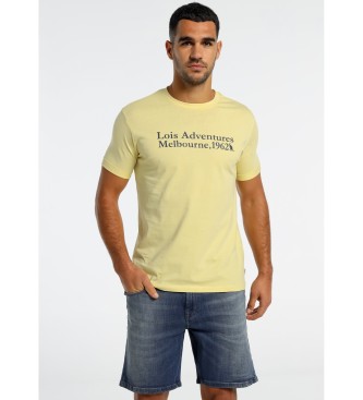 Lois para homem. Adventure Free People T-Shirt GrÃ¡fica Amarela
