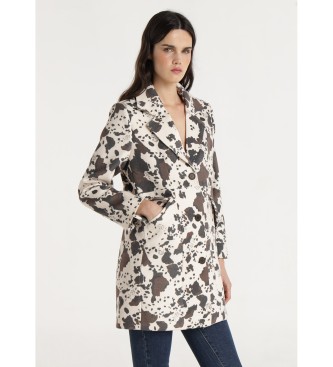Lois Jeansvoor vrouwen. 480373455 Charline Jamila beige jas (M), Casual, Polyester