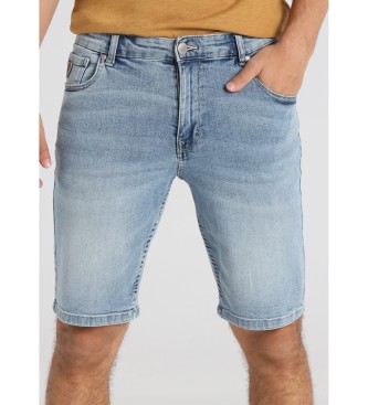 Lois Jeans para hombre. 111923639 Bermuda tejana slim fit azul (33), Casual, Algodón, Denim