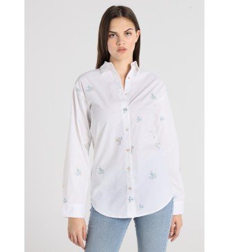 Lois Jeans para mujer. 431732704 Camisa Manga Larga Freedom Blanco (L), Casual, Algodón