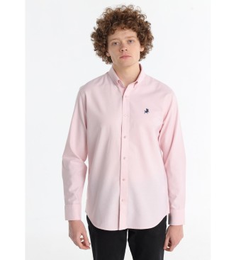 Lois Jeans para hombre. 143519333 Camisa Básica Confort Fit rosa (L), Casual, Algodón, Manga larga