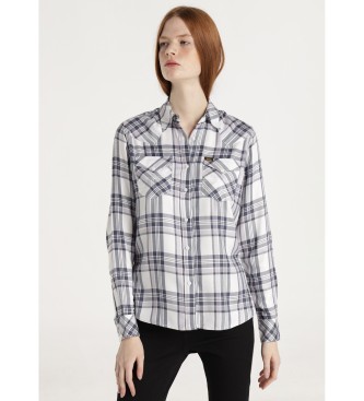 Lois Jeans para mujer. 431182887 Camisa Presley Bloom blanco (S), Casual, Viscosa, Manga larga