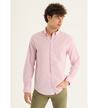 Lois Jeans para hombre. 145473915 Camisa de lino básica rosa (3XL), Casual, Algodón, Manga larga