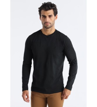 Lois Jeansvoor mannen. 157943520 Thor Alec T-shirt zwart (S), Casual, Katoen, Lange mouwen