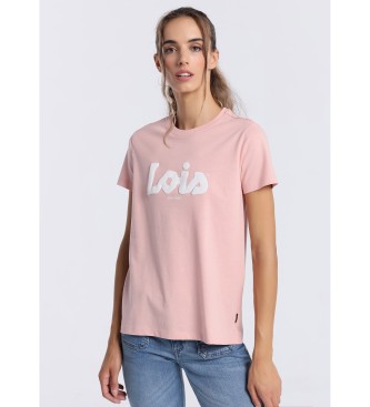 Lois Jeans para mujer. 422052140 Camiseta de manga corta rosa (XXL), Casual, Algodón, Lois Jeans outlet 2024.