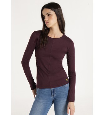 Lois Jeans para mujer. 423422881 Camiseta Rita Einar granate (S), Casual, Algodón, Manga larga