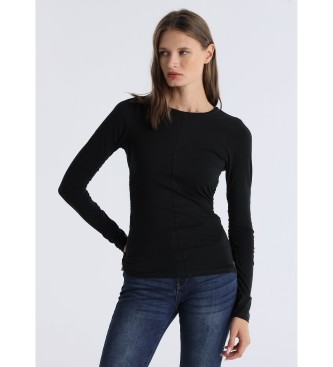 Lois Jeans para mujer. 423422881 Camiseta Rita Einar negro (XS), Casual, Algodón, Manga larga