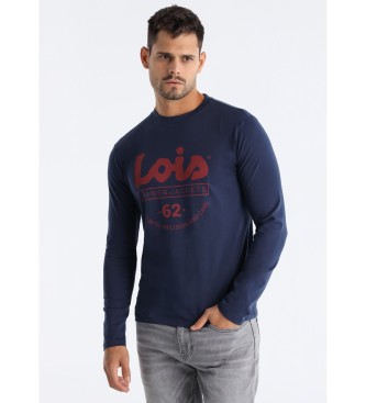 Lois Jeans para hombre. 158323468 Camiseta Bayley marino (3XL), Casual, Algodón, Manga larga