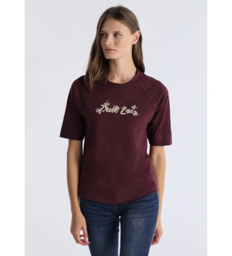 Lois Jeans para mujer. 423412878 Camiseta Helena granate (XXL), Casual, Algodón, Manga corta