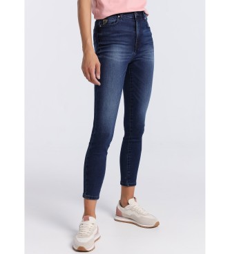 Lois Jeans para mujer. 201082236 Jeans | Caja Media - Highwaist Skinny Ankle marino (28/28), Casual, Algodón, Denim