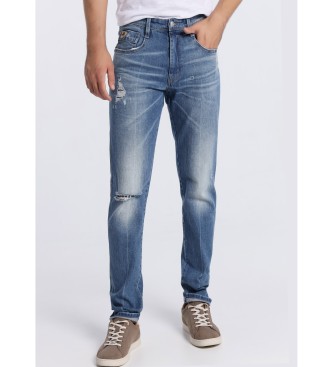 Lois Jeans para hombre. 101953230 Jeans Slim Fit azul (40), Casual, Algodón, Denim, Clásico