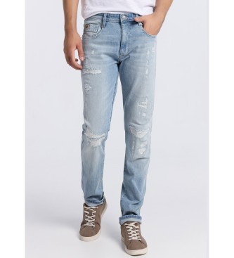 Lois Jeans para hombre. 101953230 Jeans Slim Fit azul cielo (34), Casual, Algodón, Denim, Clásico