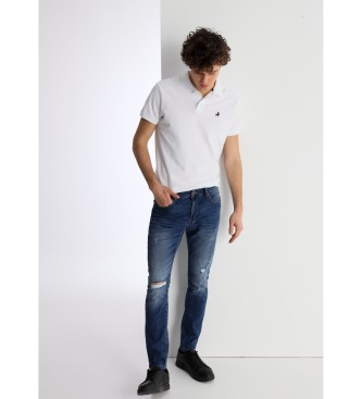 Lois Jeans para hombre. 101933634 Jeans con pequeños rotos azul (33), Casual, Algodón, Denim