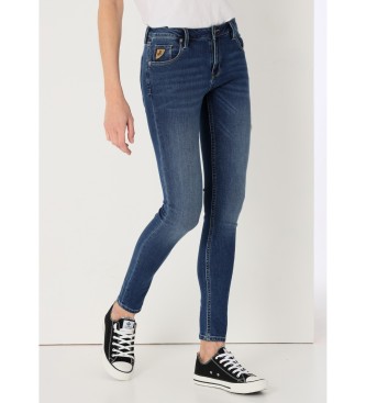 Lois Jeans para mujer. 201162639 Jeans doble lavado a piedra Skinny azul (33), Casual, Algodón, Denim