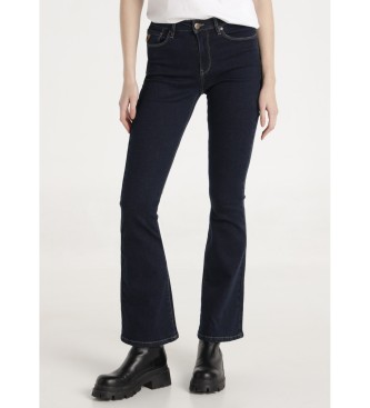 Lois Jeansvoor vrouwen. 207682747 Jeans Pushy Flare Luca marine (28), Casual, Katoen, Denim, Marineblauw