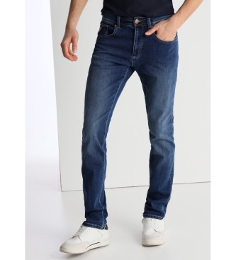 Lois Jeansvoor mannen. 101903639 Jeans dubbel stone blauw gewassen (28), Casual, Katoen, Denim