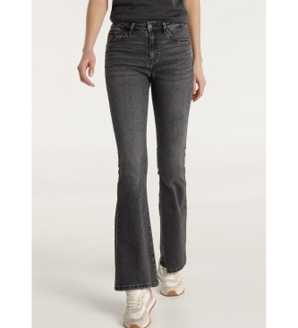 Lois Jeansvoor vrouwen. 207682755 Jeans Pushy Flare grijs (27), Casual, Denim, Polyester