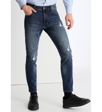 Lois Jeans para hombre. 101943626 Jeans lavado medio azul (30), Casual, Algodón, Denim