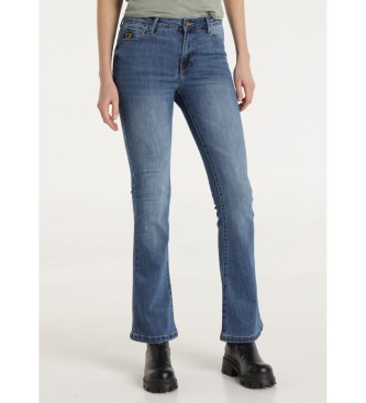 Lois Jeans para mujer. 207682640 Jeans Pushy Flare Cambell azul (33), Casual, Algodón, Denim