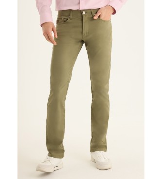 Lois Jeans para hombre. 101903880 Jeans regular - Tiro medio cinco bolsillos verde (38), Casual, Algodón