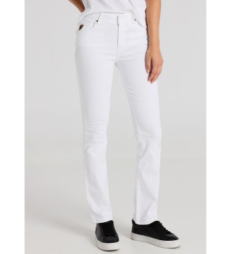 Lois Jeans para mujer. 201042744 Jeans Straight fit blanco (38), Casual, Algodón, Denim