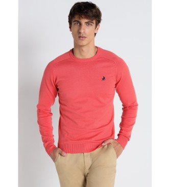 Lois Jeans para hombre. 171483125 LOIS JEANS - Jersey basico de punto con cuello caja bordado Toro burdeos (XL), Casual, Granate, Algodón, M