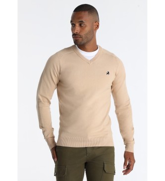 Lois Jeans para hombre. 171473125 Jersey Alis Corfu beige (XXL), Casual, Algodón, Manga larga