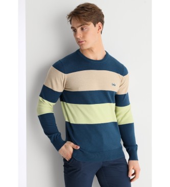Lois Jeans para hombre. 176593925 Jersey con franja bicolor multicolor (M), Casual, Algodón