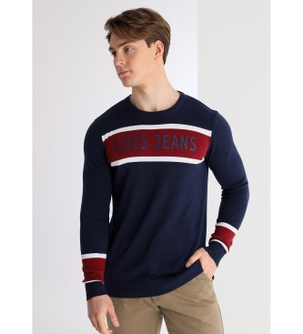 Lois Jeans para hombre. 176703994 Jerseycon logo super high density marino (XXL), Casual, Algodón