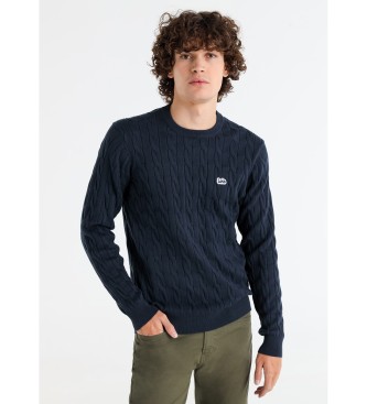 Lois Jeans para hombre. 176663948 Jersey punto cable marino (L), Casual, Algodón, Manga larga