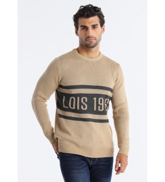 Lois Jeans para hombre. 176742829 Jersey Mauro Romeo marrón (3XL), Casual, Algodón, Acrílico