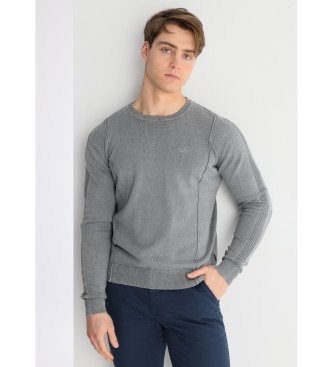 Lois Jeans para hombre. 176673959 Jersey tejido con nervuras gris (3XL), Casual, Algodón