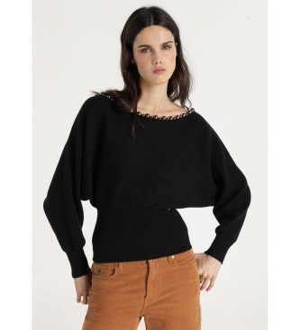 Lois Jeans para mujer. 453252865 Jersey Alixia negro (XS), Casual, Viscosa