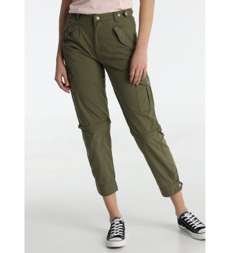 Lois Jeans para mujer. 208062743 Pantalón cargo verde (32), Casual, Algodón