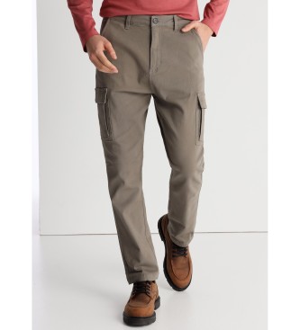 Lois Jeans para hombre. 102303969 Pantalón Cargo tejido elástico twill taupe (32), Casual, Algodón